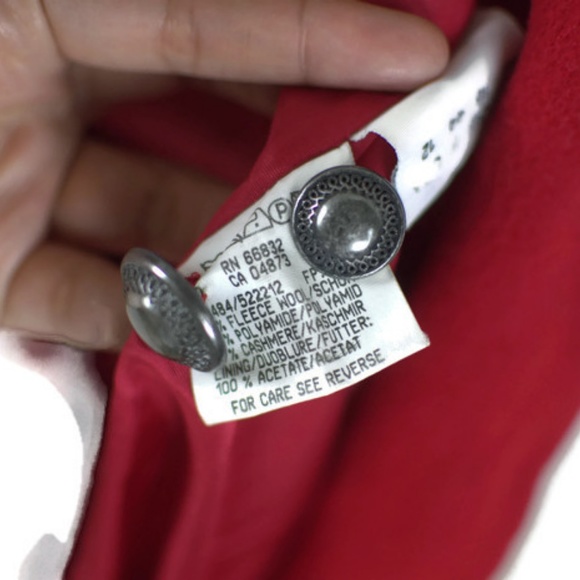 Ouiset Red Wool and Cashmere Coat - Picture 8 of 8